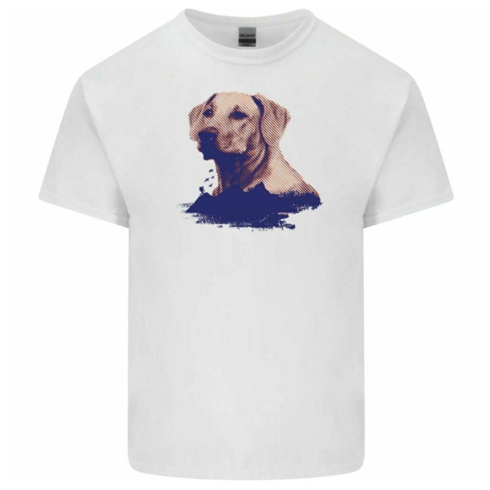 Golden Retriever With Mountains Men's Funny T-Shirt Dog